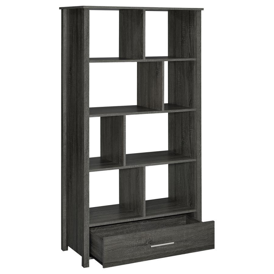 Dylan - 4-Shelf Storage Bookshelf in White High Gloss