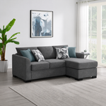 Storey Upholstered Sleeper Sectional Chaise Sofa
