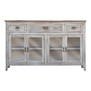 Sahara 3 Drawer 4 Glass Door Console