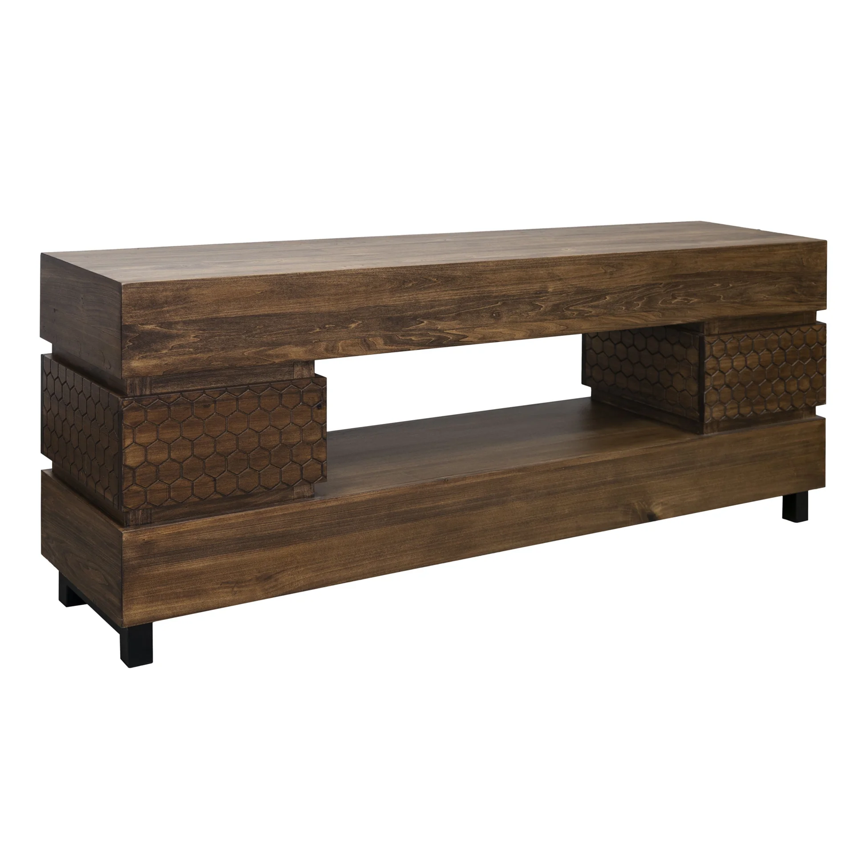 Honey - 2 Drawers TV Stand - Barrel Brown