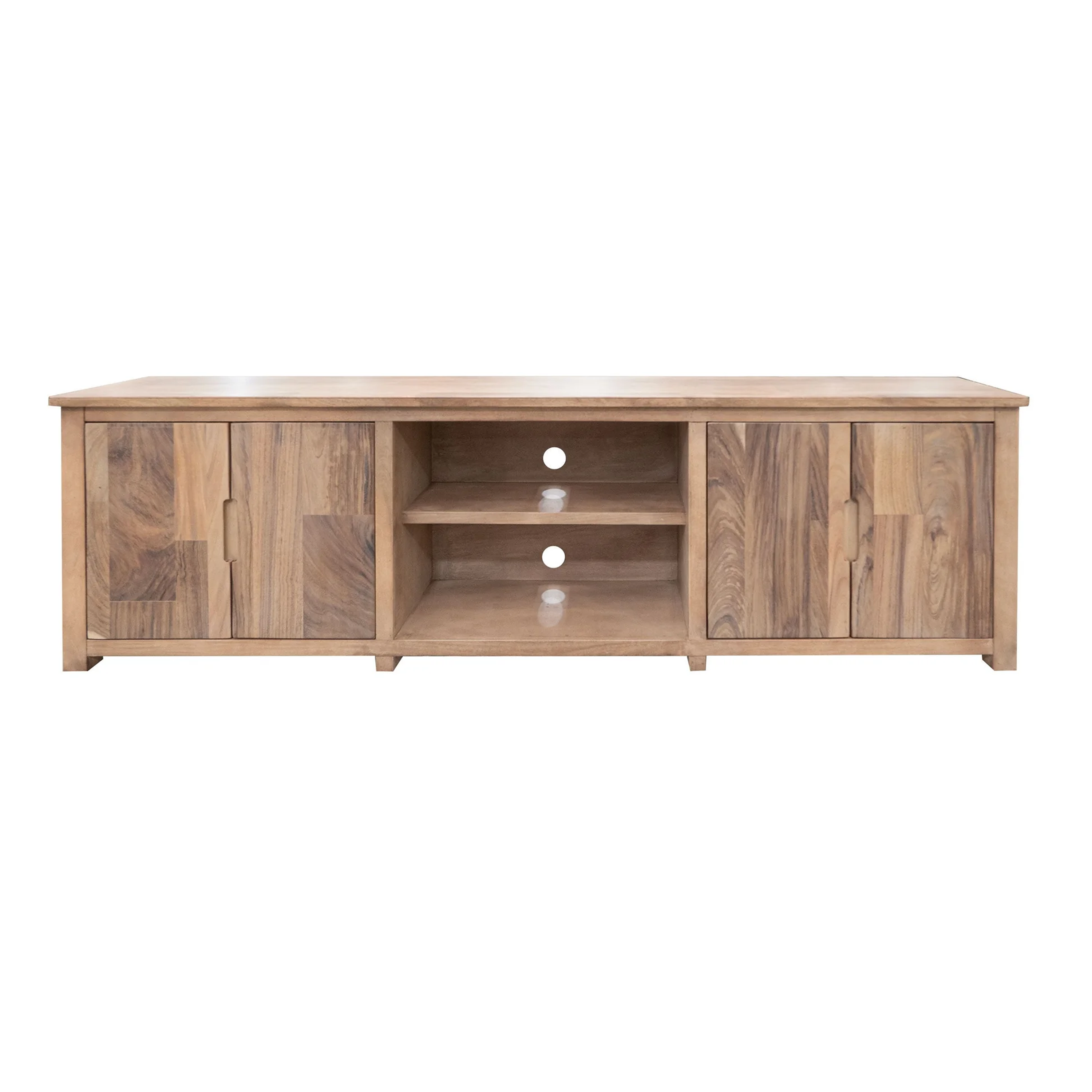 Natural Parota TV Stand – 4-Door
