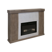 Natural Parota - Fireplace Console - Brown Cappuccino