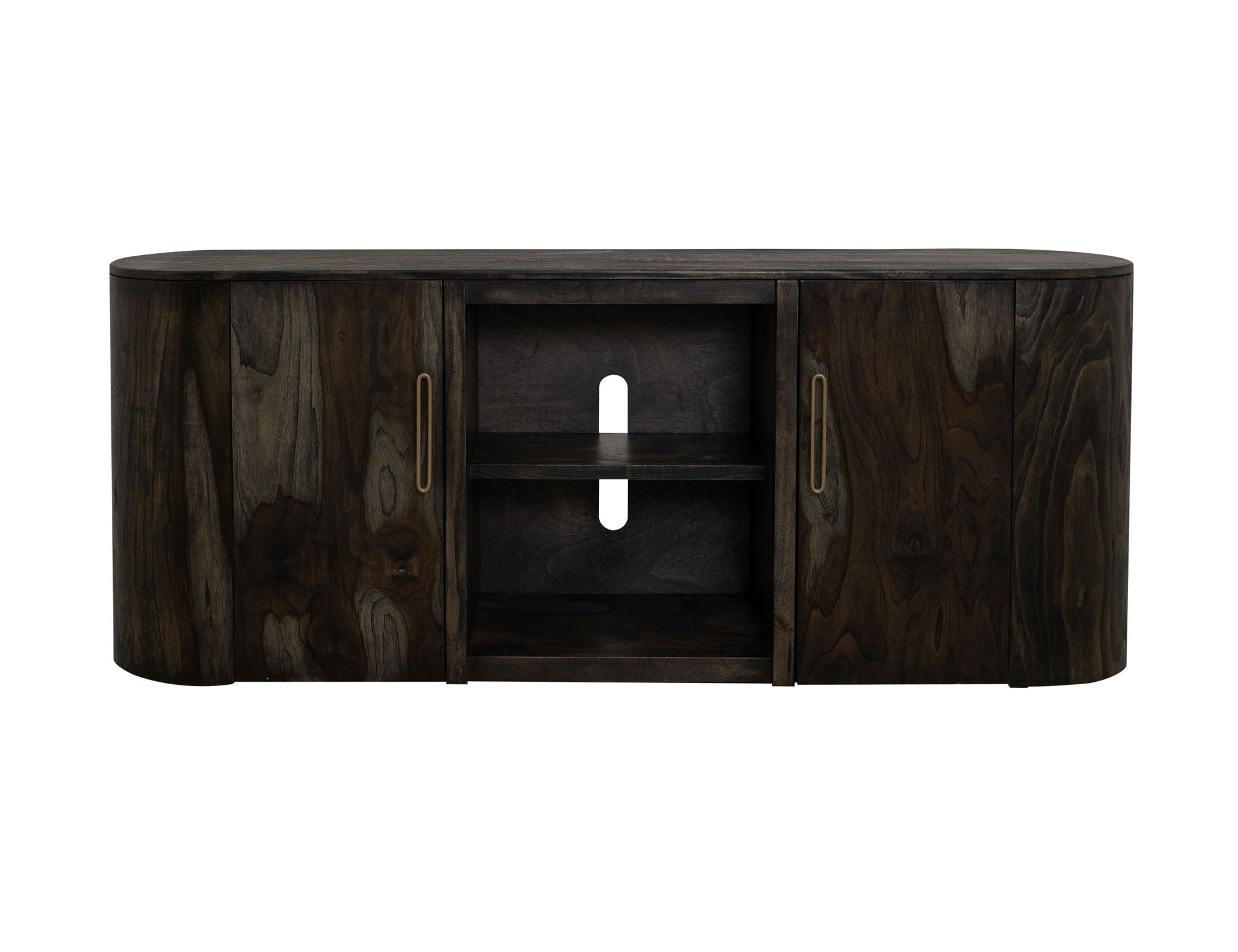 Balam TV Stand – Oil Black 80 Inch Mango