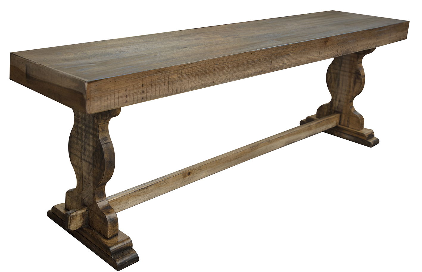 Marquez Wooden Bench in Two-Tone Light Brown