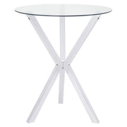 Denali Round Glass Top Bistro Bar Table