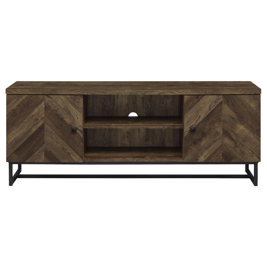 Myles 60" 2-Door Rustic Oak TV Stand
