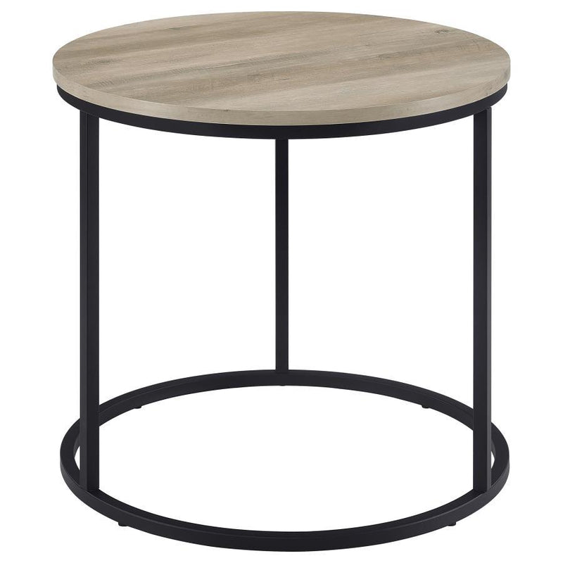 Lainey Round Faux Marble Side End Table