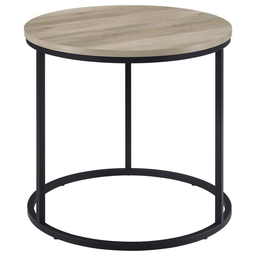 Lainey Round Faux Marble Side End Table