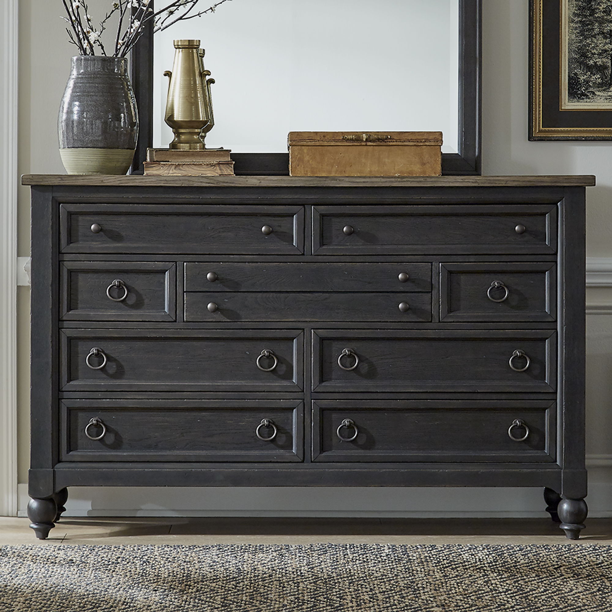 Americana Farmhouse 9 Drawer Dresser