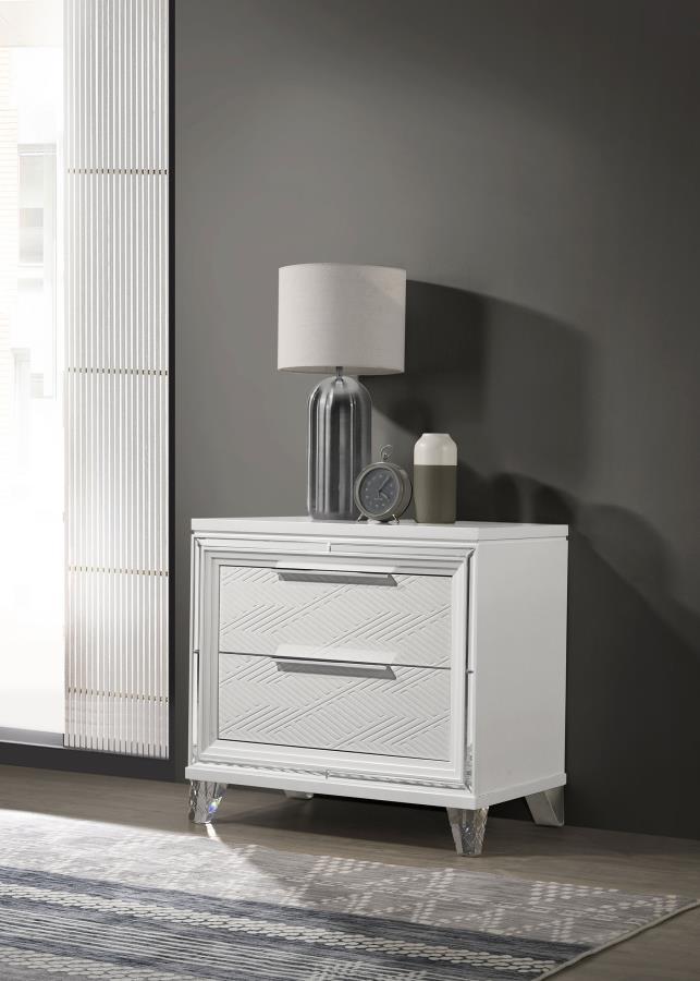 Marmore 2-Drawer Nightstand Bedside Table
