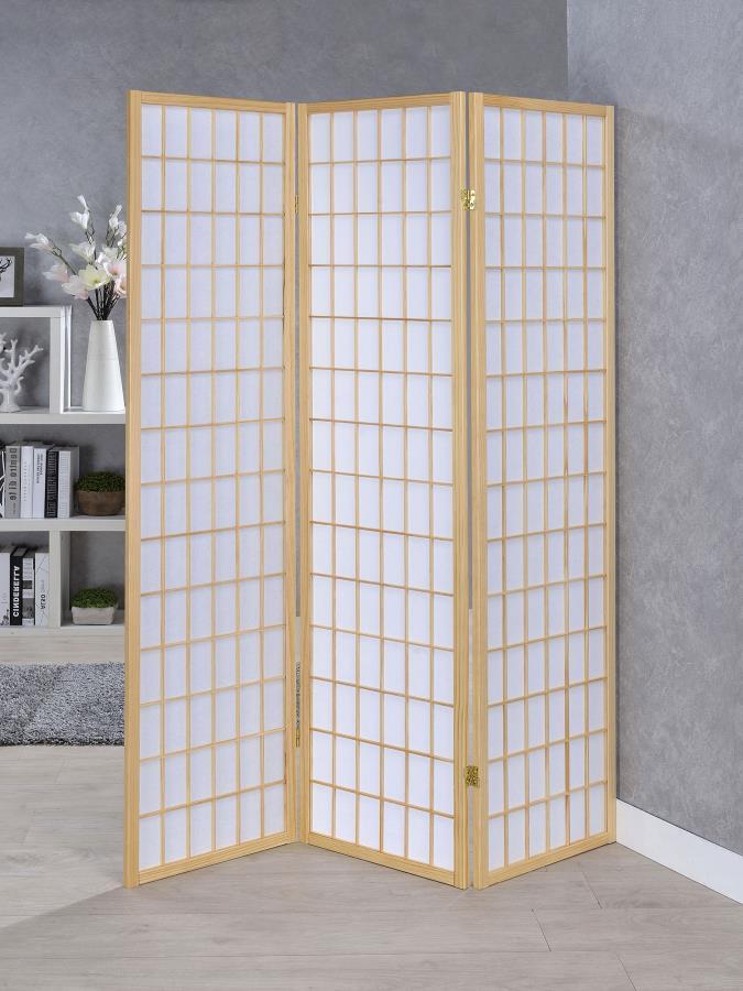 Carrie 3-Panel Room Divider Folding Shoji Screen