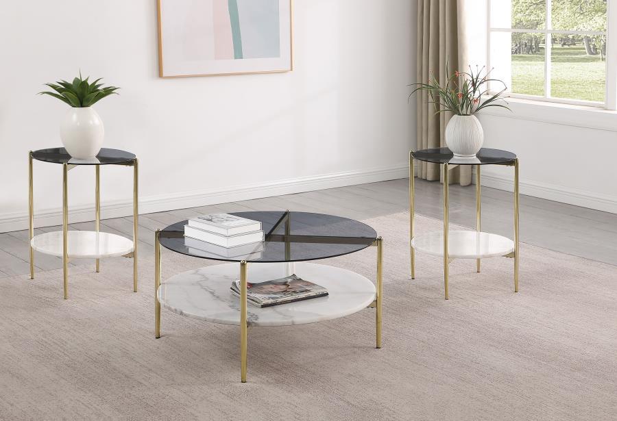 Jonelle - Round Coffee and End Table Set