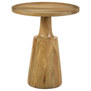 Ixia Round Solid Mango Wood Accent Side Table