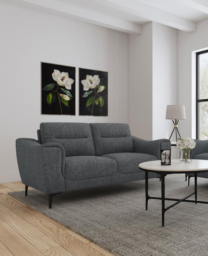 Nolan - Upholstered Sloped Track Arm Loveseat