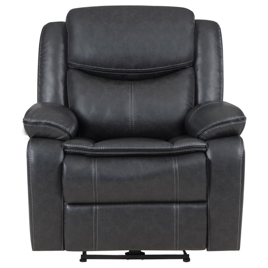 Sycamore Dark Gray Upholstered Power Recliner Chair