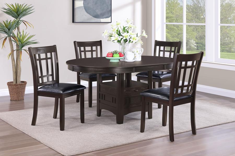 Lavon 5-Piece Oval Extension Leaf Dining Set