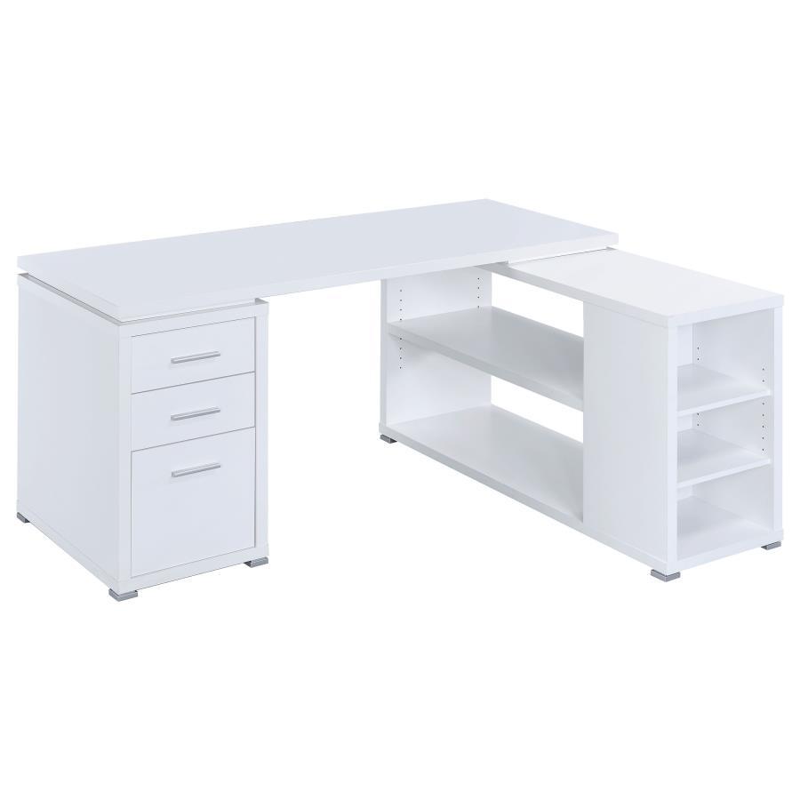 Yvette 3-Drawer L-Shape Computer Desk
