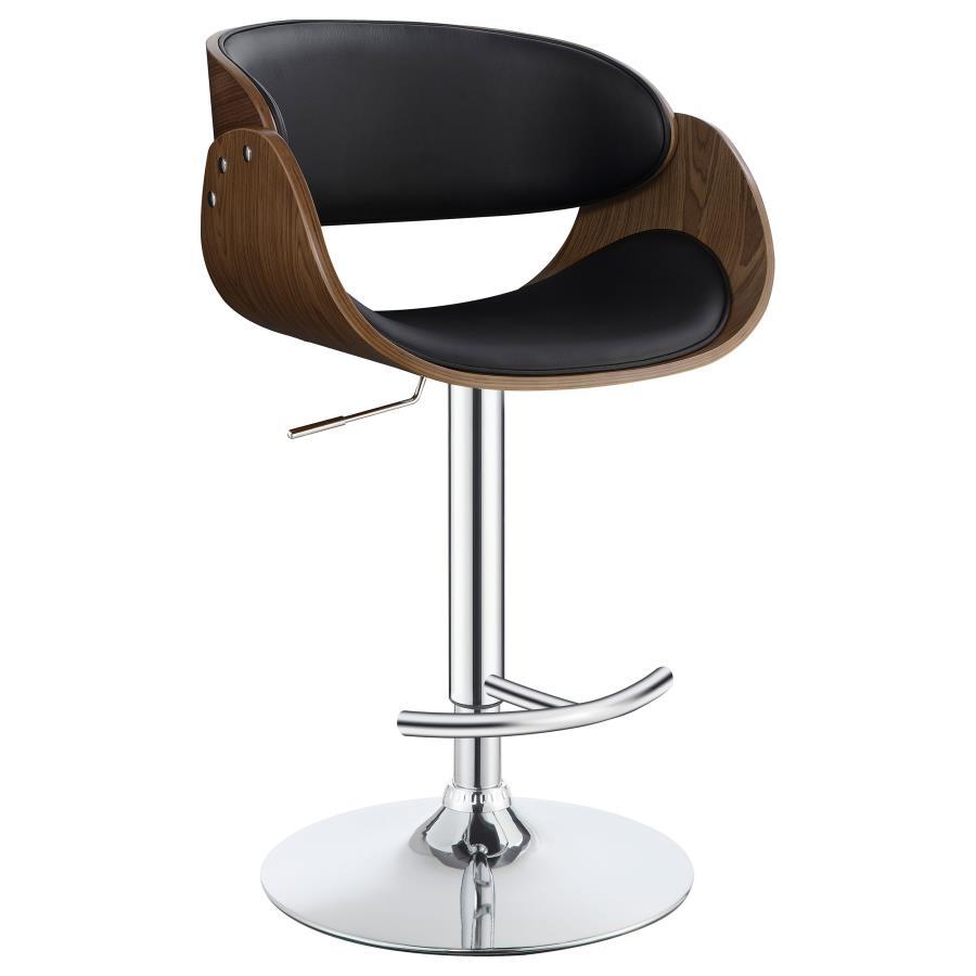 Dana Adjustable Bar Stool with Curved Seat