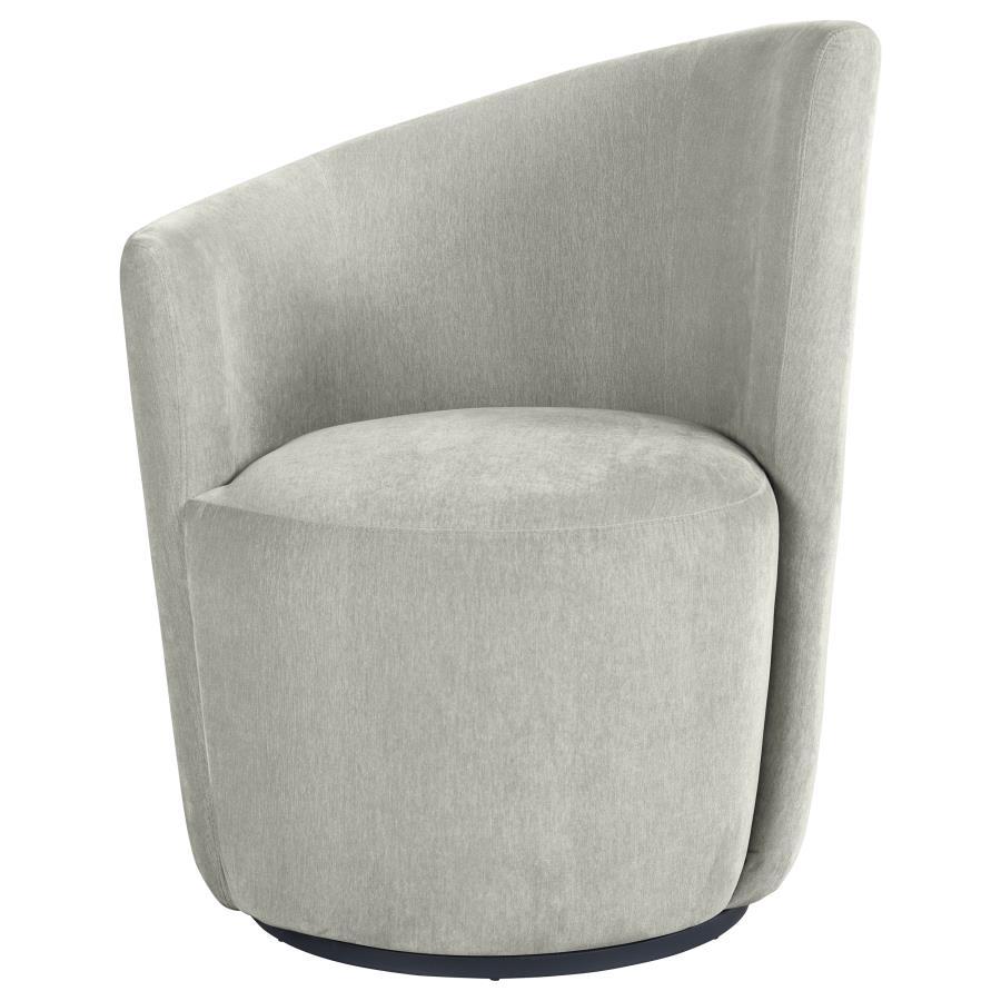Nueva Upholstered Swivel Chair with Curved Backrest
