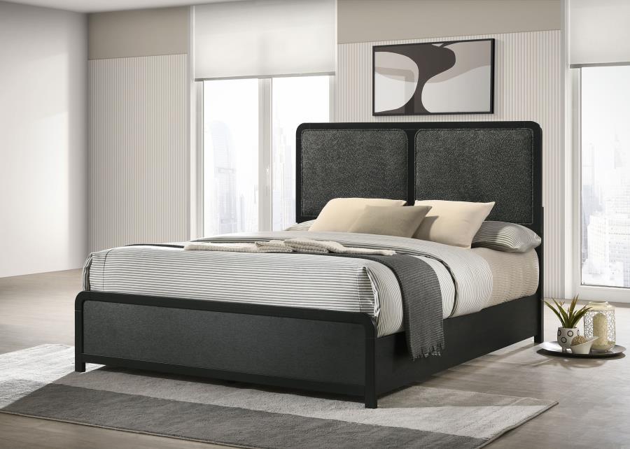 Cavelle Upholstered Bed in Black
