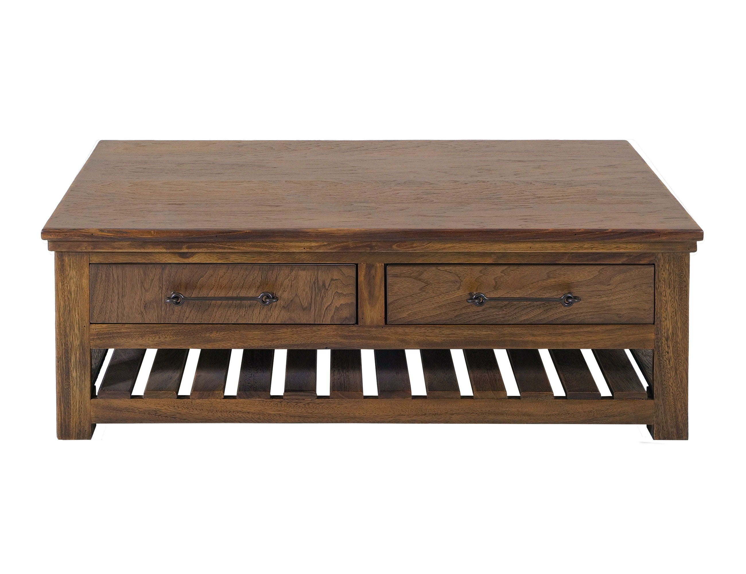 Walnut 4-Drawer Cocktail Table