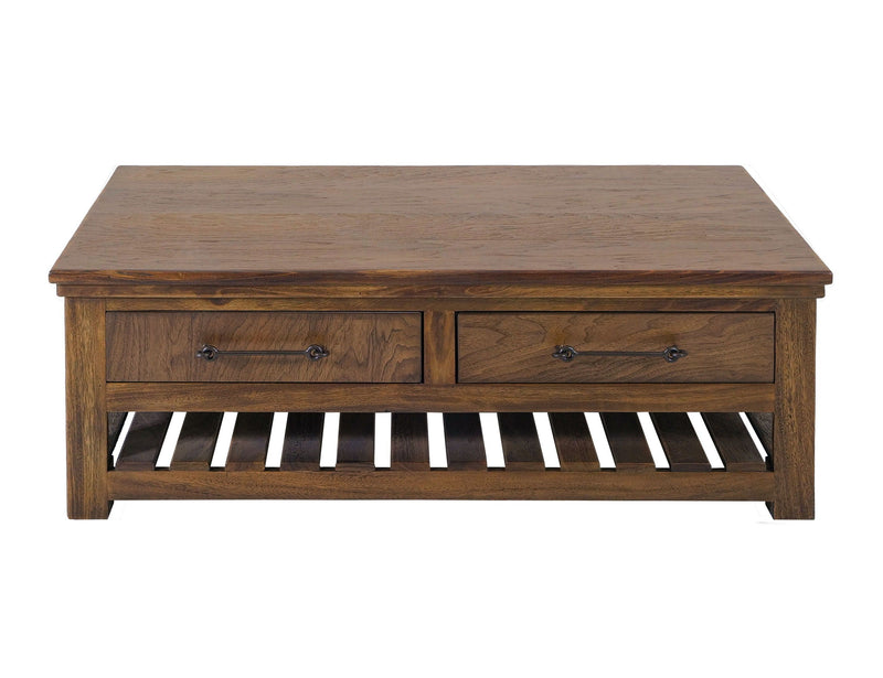 Walnut 4-Drawer Cocktail Table