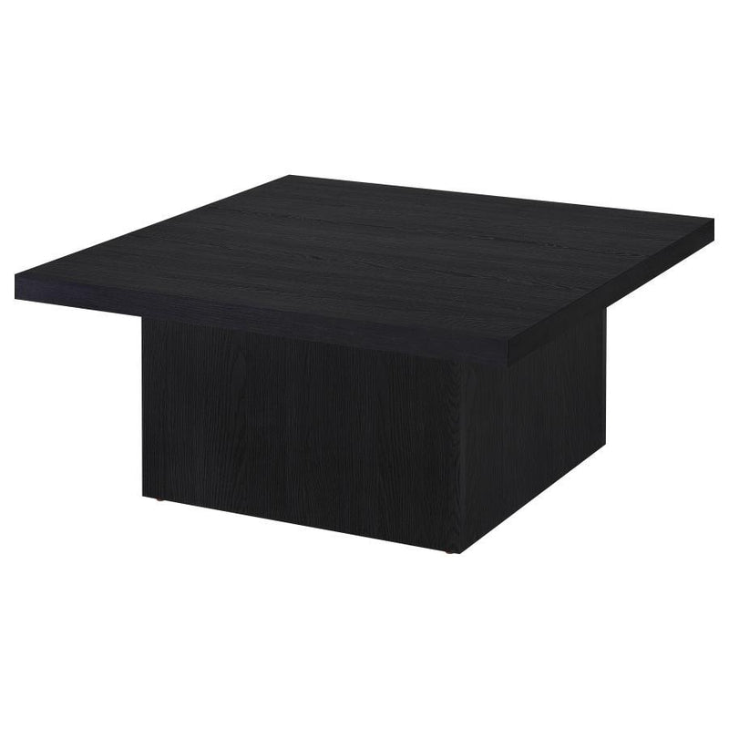 Rustic Mango Wood Square Table with Sturdy Block Base