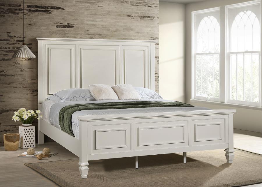 Sandy Beach 63" Panel Bed with High Headboard