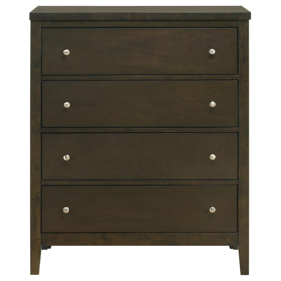 Wilkes 4-Drawer Chest in Dark Cocoa
