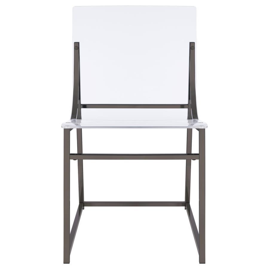 Adino 2-Piece Acrylic Dining Side Chair Set