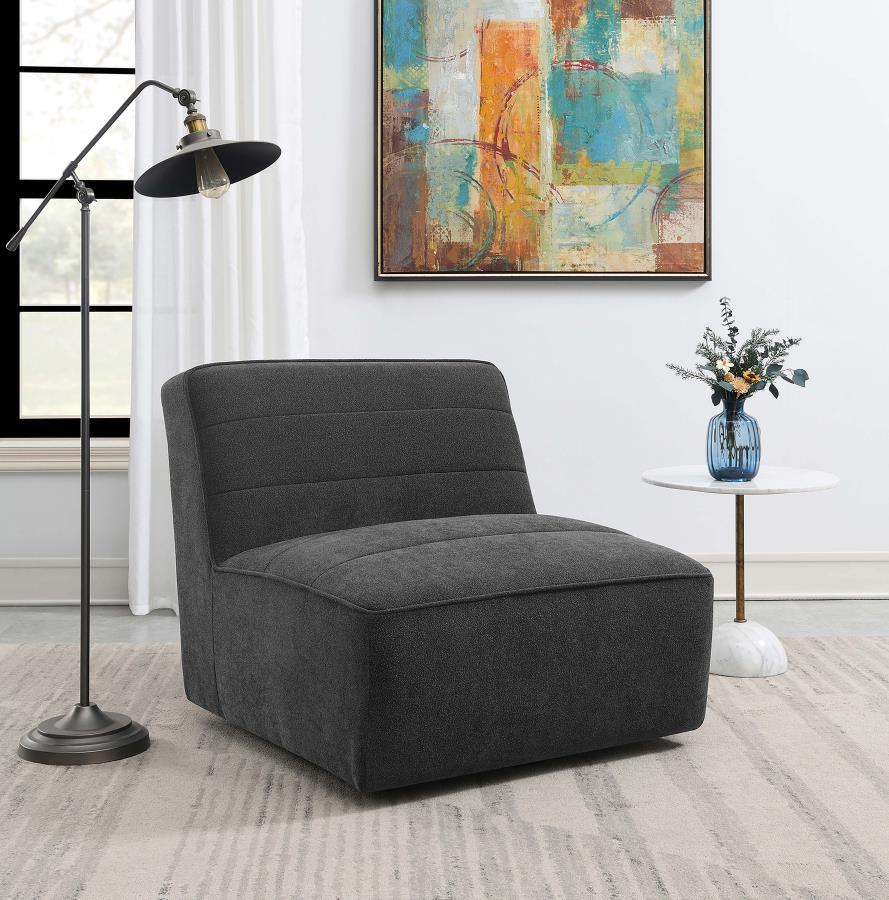 Cobie Upholstered Armless Swivel Chair