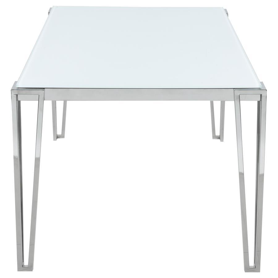 Pauline Rectangular Glass Top Dining Table