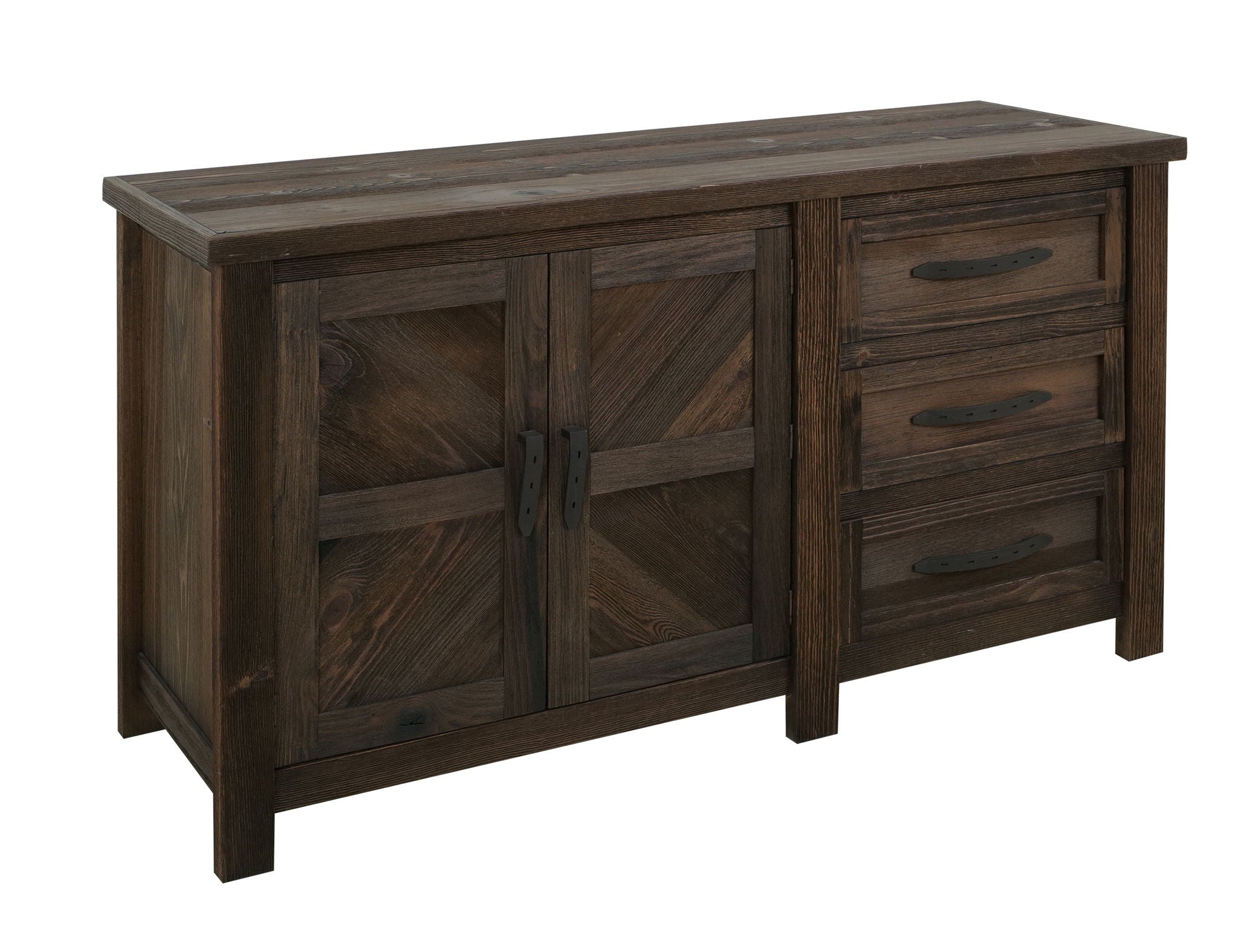 Dutton Buffet Rookwood Brown – 3 Drawer & 2 Door Buffet