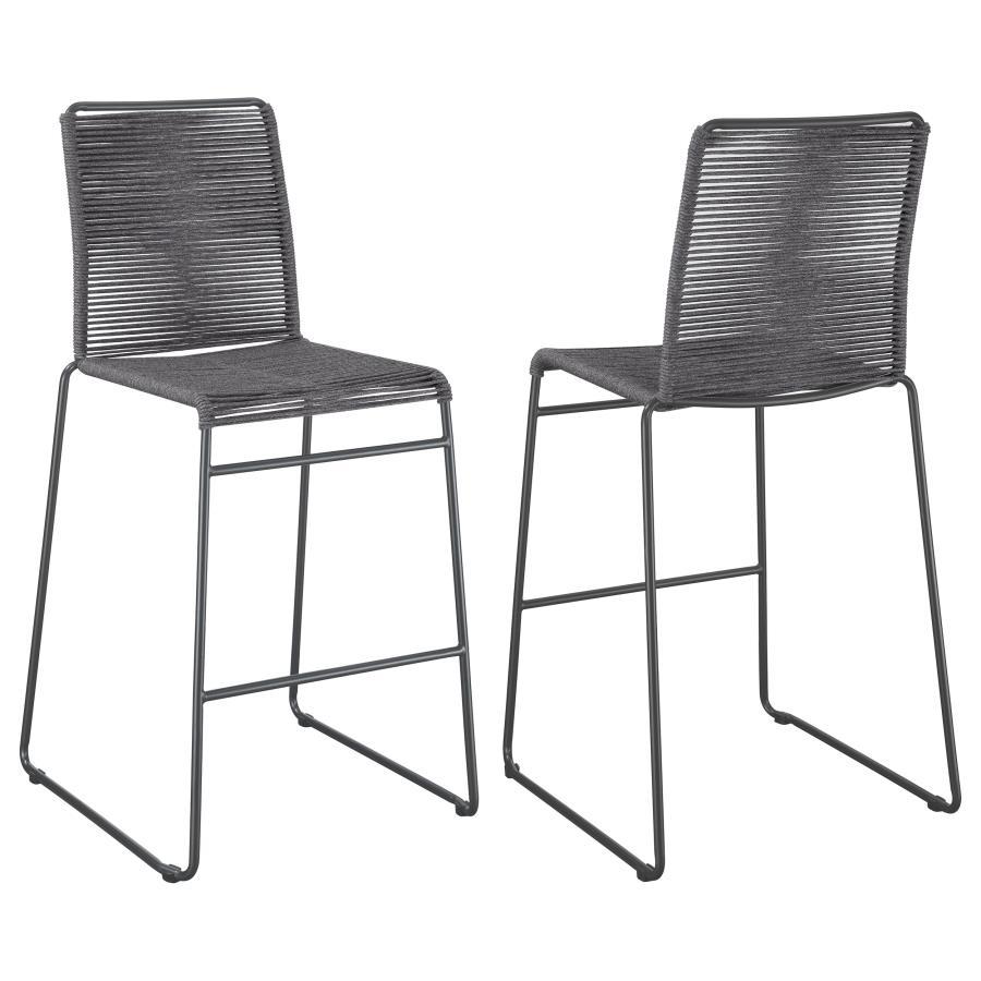 Jerome Woven Rope Metal Bar Chair Set of 2