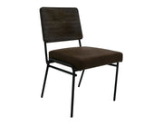 Balam Upholstered Seat & Metal Base Chair Set of 2