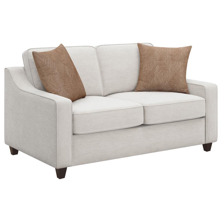 Christine - Upholstered Sloped Arm Loveseat