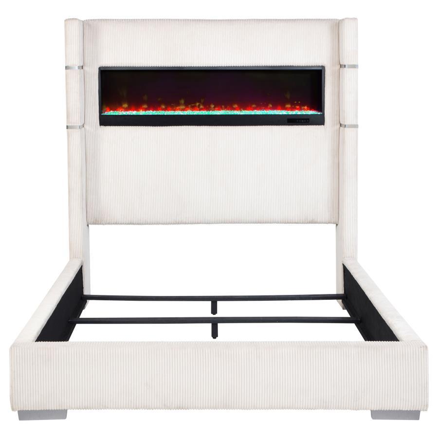 Tisdall Queen Upholstered Fireplace Bed