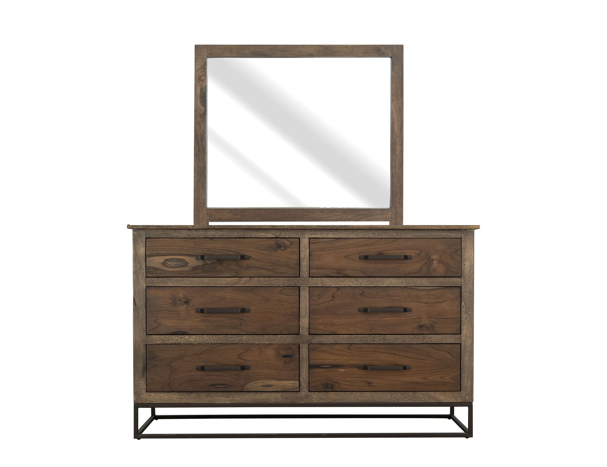 Natural Teca 6-Drawer Dresser – Brown Mango