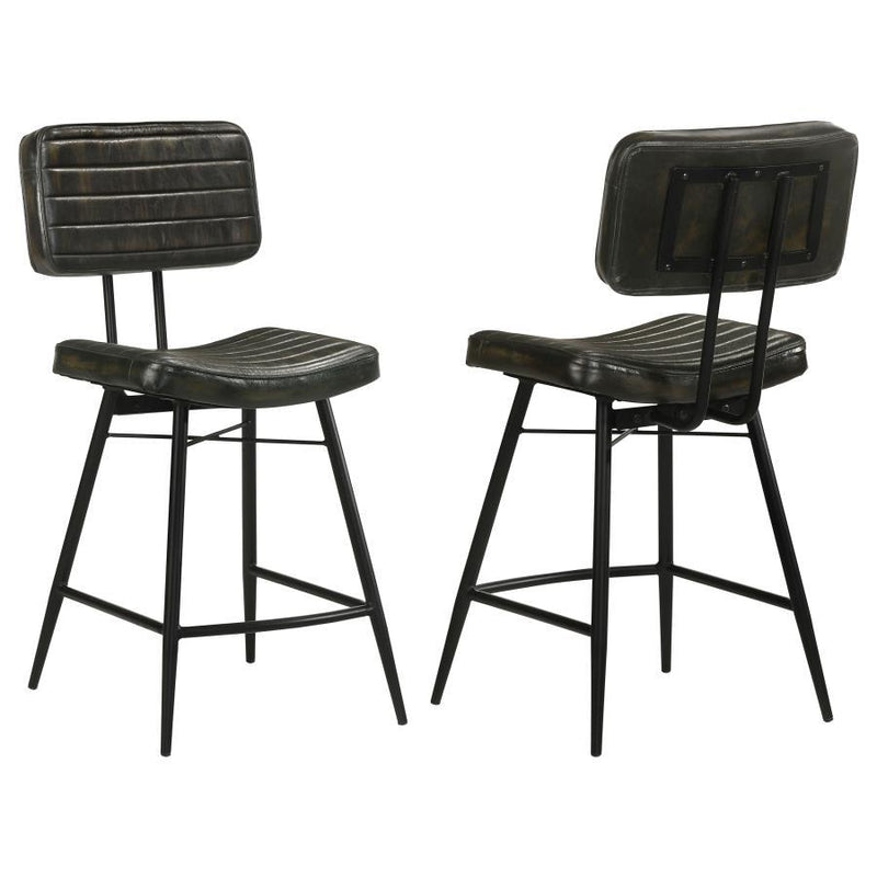 Partridge Leather Counter Chair Set of 2