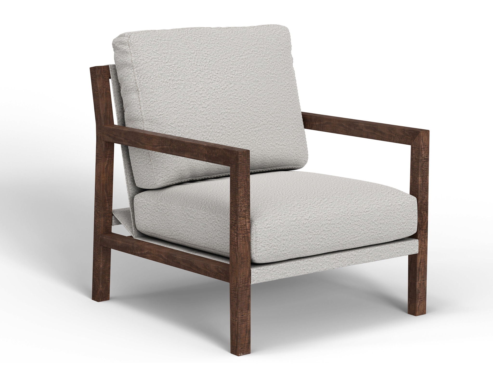 Milan Armchair – Elegant Solid Wood Frame