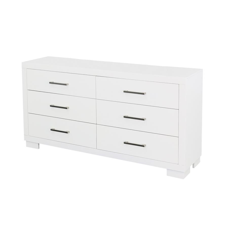 Jessica 6-Drawer Dresser in Cappuccino