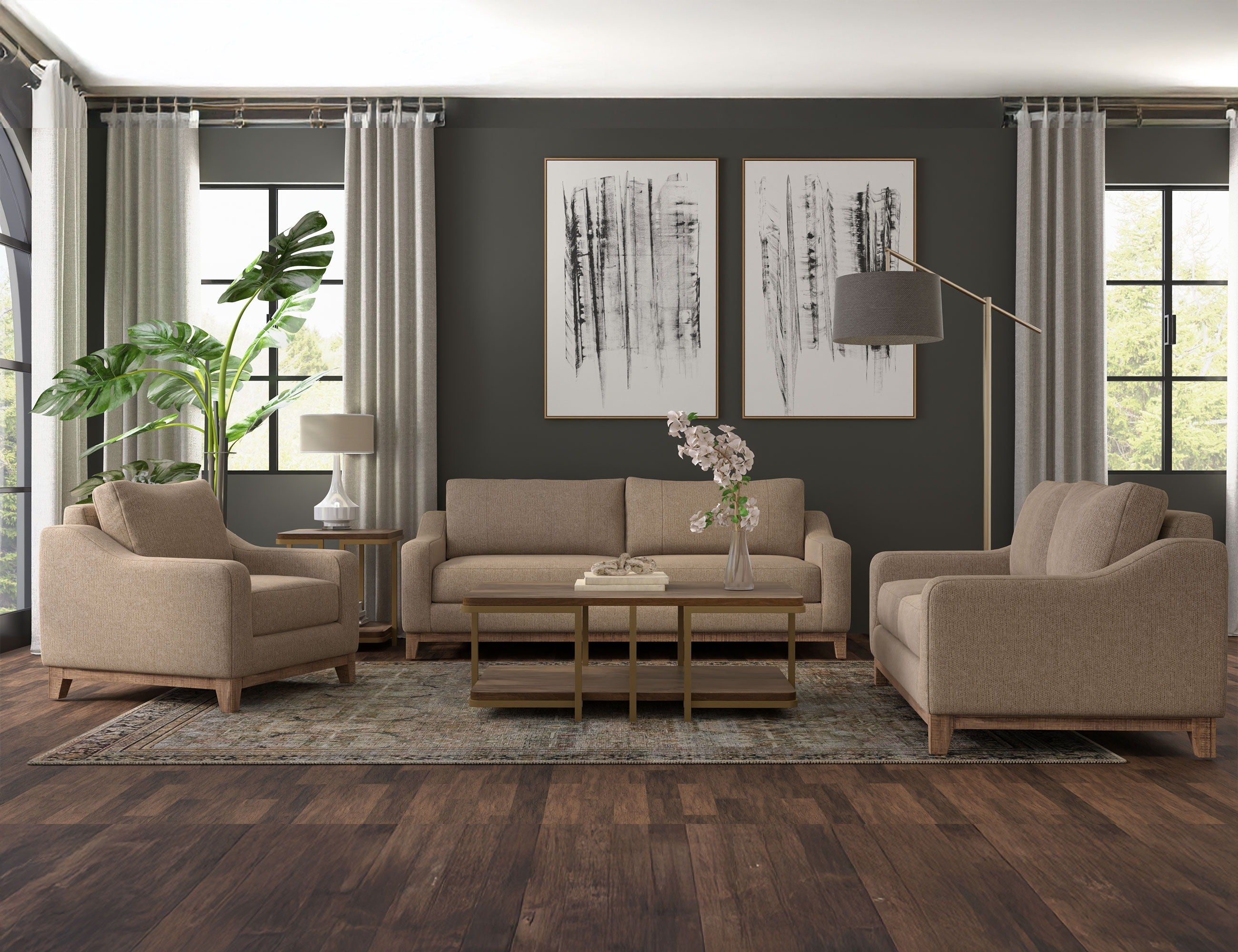 Olivo Sofa with Solid Wood Frame