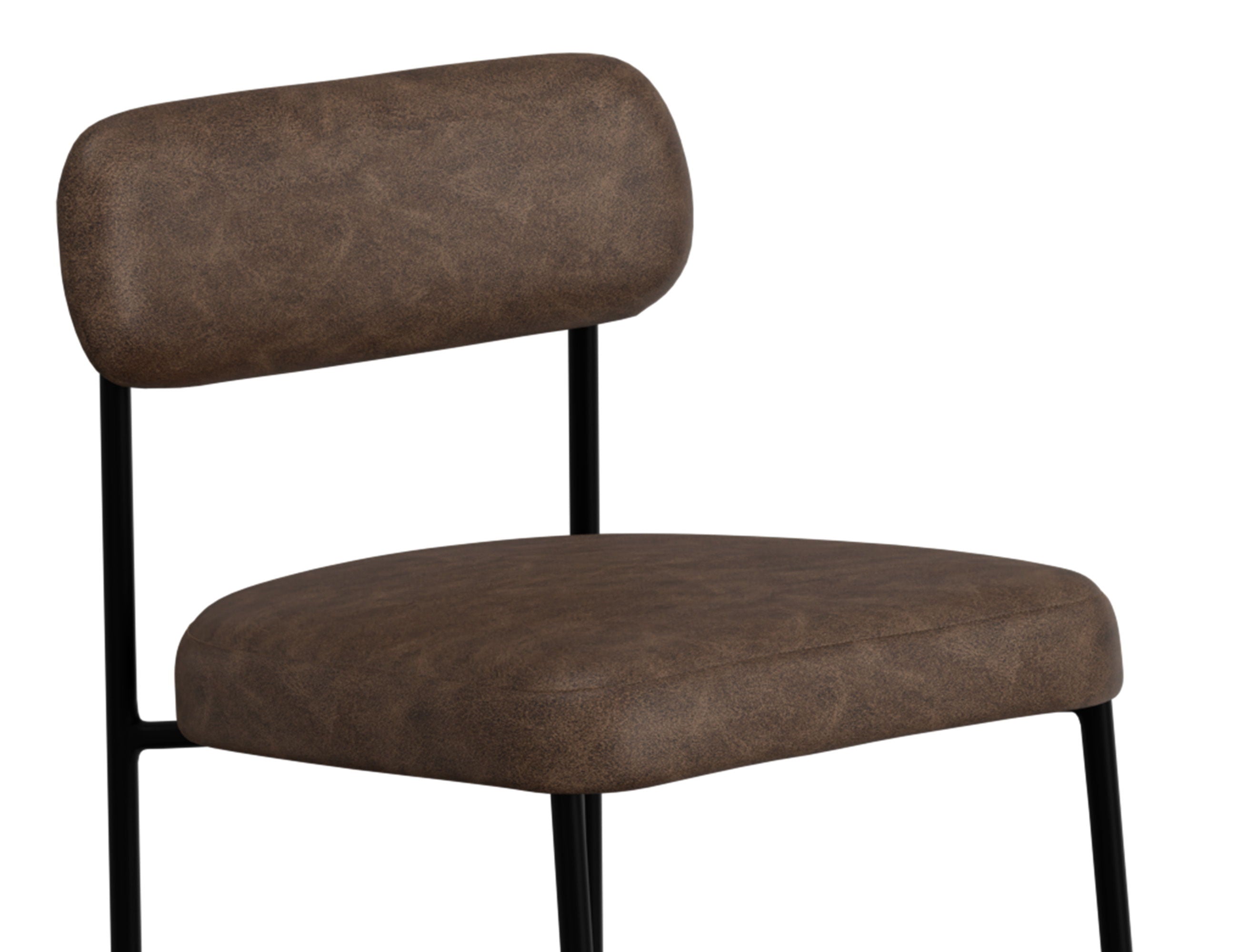 Upholstered Barstools with Wooden Frame & Metal Base - Seating - Bar Stool