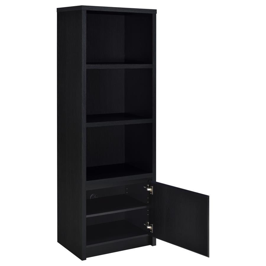3-Shelf Media Tower Entertainment Pier in Black