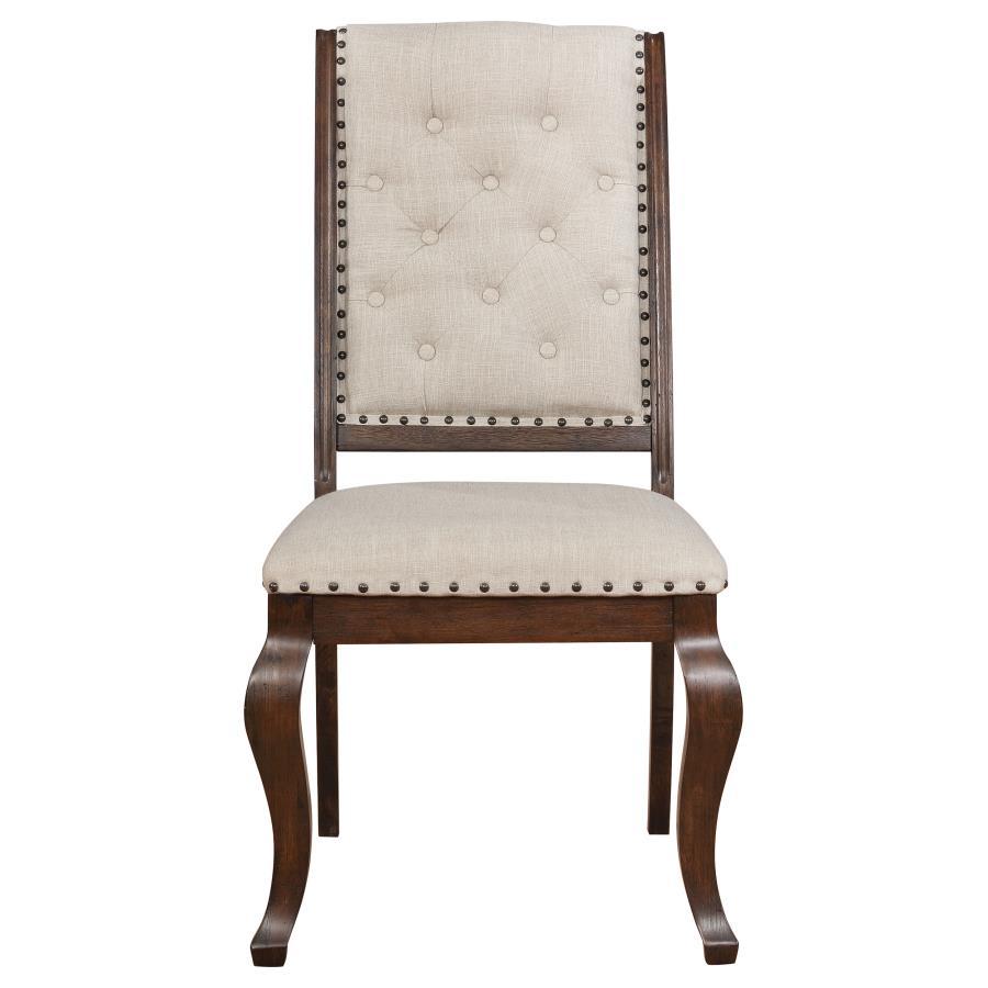 Upholstered Dining Chairs with Button Tufted Back,