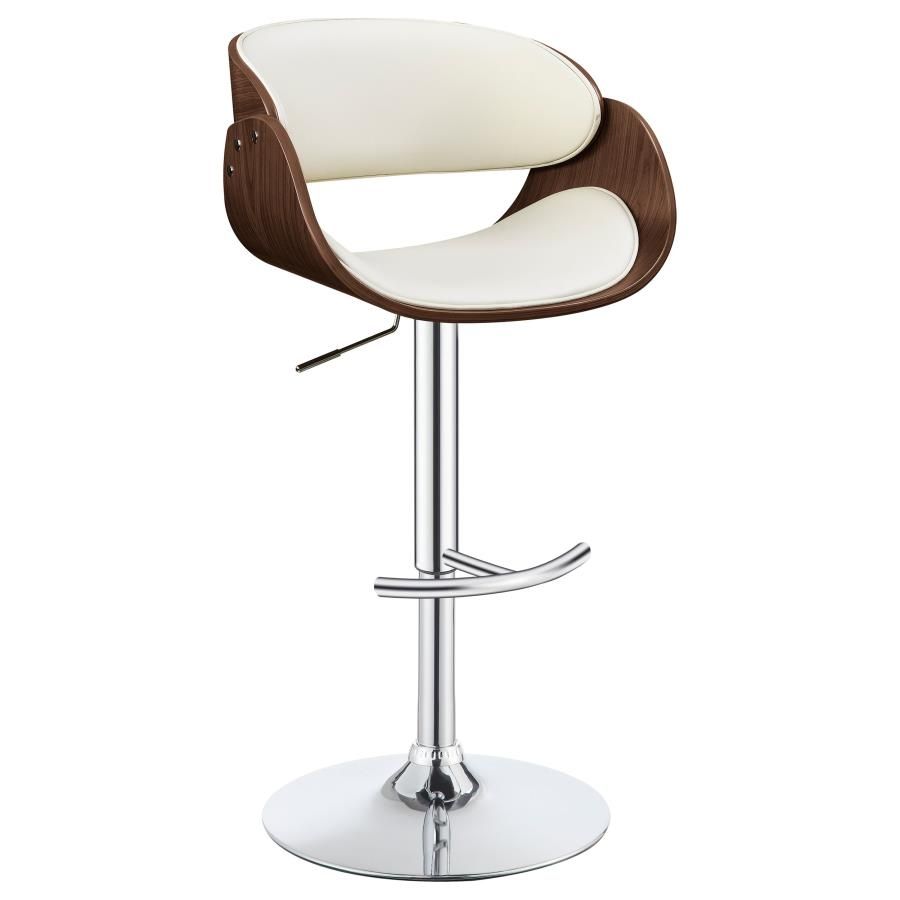 Dana Adjustable Bar Stool with Curved Seat