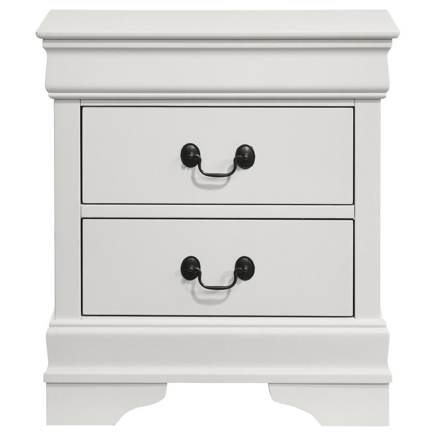 Louis Philippe - 2-Drawer Nightstand Bedside Table