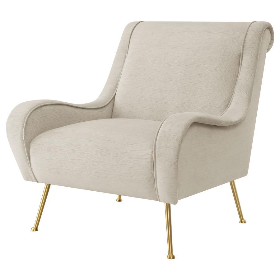 Ricci Upholstered Saddle Arm Accent Chair