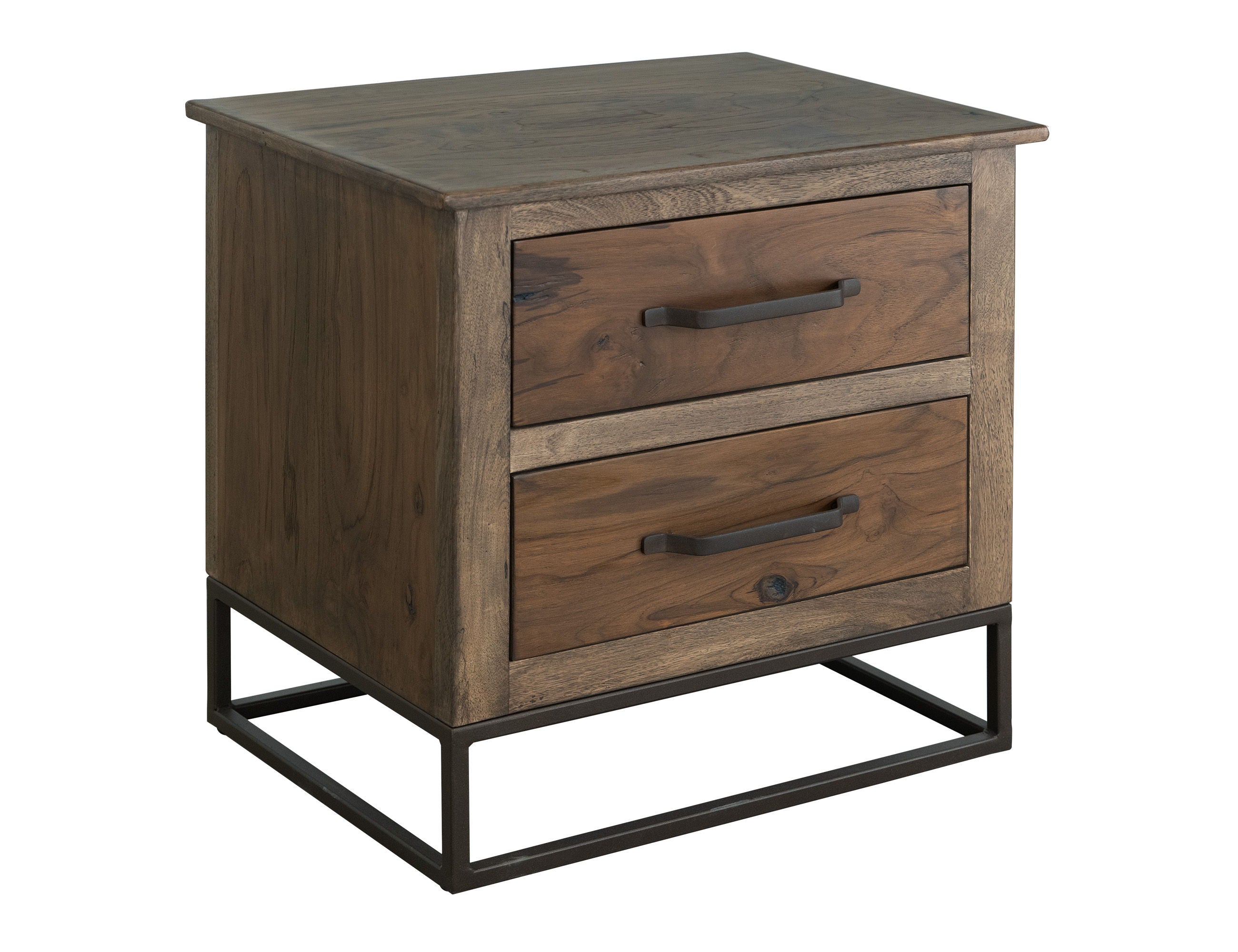 Natural Teca 2-Drawer Nightstand