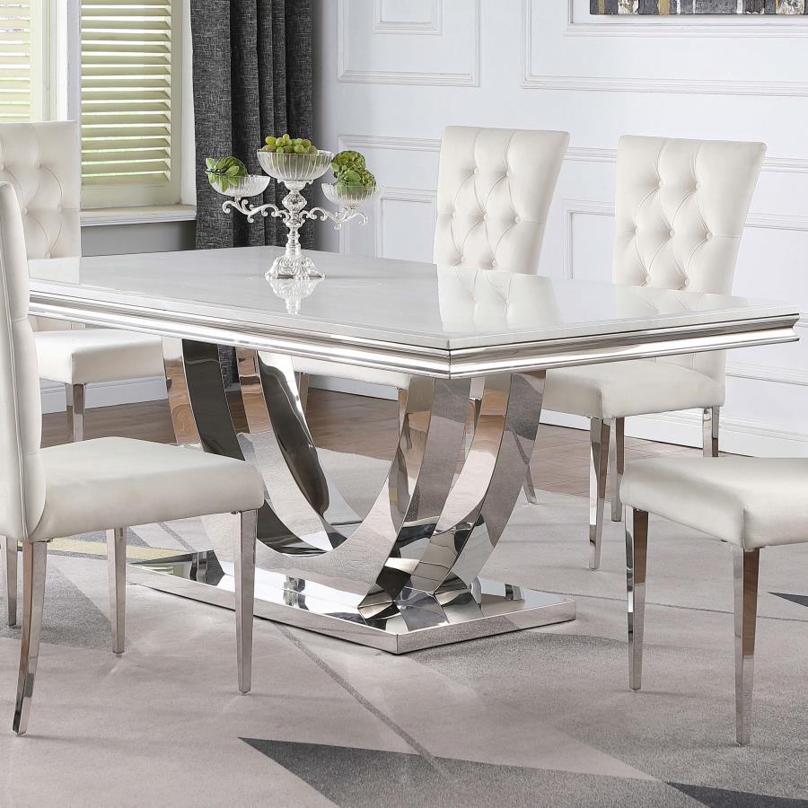 Kerwin Rectangular Stone Top Dining Table